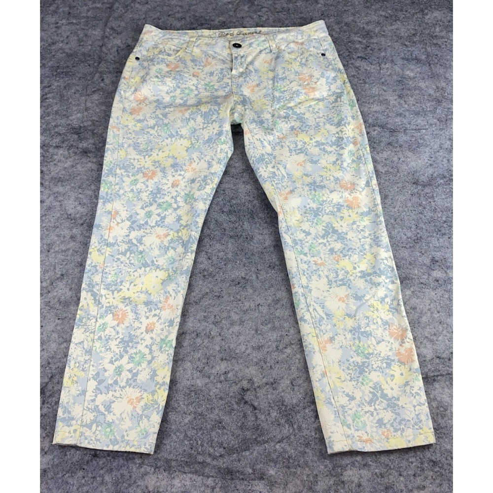 Red Camel Women's size 11 Ava Ankle Floral Denim Jeans‎ Fun Flirty